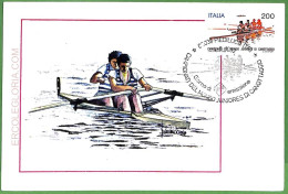 Af3755  - ITALY - POSTAL HISTORY -  MAXIMUM CARD - ROWING Canoes - 1982 - Canoë