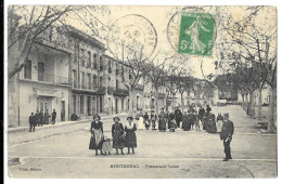 Montagnac, Promenade Haute. Cachet Convoyeur 1913 Mèze à Agde (9854) - Montagnac