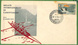 Af3758  - ITALY - POSTAL HISTORY - Cover - ROWING Canoes - 1956 - Canoë