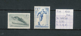 (TJ) Finland 1958 - YT 469/70 (postfris Met Plakker/neuf Avec Charnière/MH) - Neufs