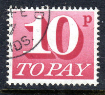 GREAT BRITAIN GB - 1970 POSTAGE DUE 10p STAMP FINE USED SG D84 REF A - Tasse