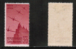 SAN MARINO   Scott # C 48* MINT LH (CONDITION AS PER SCAN) (Stamp Scan # 986-4) - Poste Aérienne
