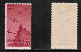 SAN MARINO   Scott # C 48* MINT LH (CONDITION AS PER SCAN) (Stamp Scan # 986-4) - Posta Aerea