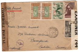 Dahomey - October 2, 1944 Coto Nuu Double-censored Cover To England - Cartas & Documentos