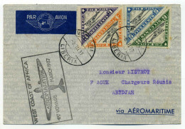  AERO MARITIME WEST COAST OF AFRICA /   1er Voyage MArch 1937 / LIBERIA -COTE D'IVOIRE - Liberia