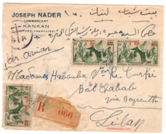 French Guinea - 1945 KanKan Registered Censored Cover To Lebanon - Cartas & Documentos