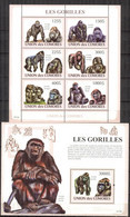 Comoros 2009 Monkeys Gorillas Sheet + S/S MNH - Comores (1975-...)