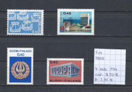 (TJ) Finland 1969 - 4 Sets (postfris Met Plakker/neuf Avec Charnière/MH) - Unused Stamps