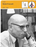 Fiche Illustrée MICHEL FOUCAULT Par Edito-Service 1989 -texte En Verso - Histoire