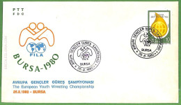 Af3695 - TURKEY - POSTAL HISTORY - EVENT COVER - 1980 Wrestling Championship - Wrestling