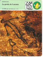 Fiche Illustrée LA GROTTE DE LASCAUX Par Edito-Service 1989 -texte En Verso -anthropologie - Histoire