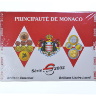 Monaco, Set 1 Cts. - 2 Euro, Rainier III, 2002, BU, FDC - Monaco