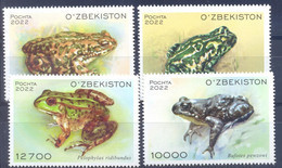 2022. Uzbekistan, Fauna Of Uzbekistan, Frogs, 4v, Mint/** - Oezbekistan