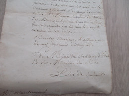 M45 LAS Autographe Signé DUC DE DOUDEAUVILLE 06/061826 Fond 3000f Liste Civile Pour Les Canonniers De La Cie Des Indes - Político Y Militar