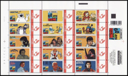 DUOSTAMP** / MYSTAMP** - 60 Ans De BD / 60 Jaar Stripverhalen / 60 Jahre Comic / 60 Years Of Comics - "Le Lombard" - Philastrips