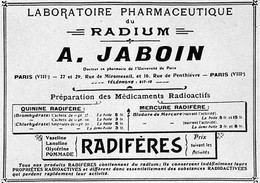 Laboratoire Pharmaceutique Du Radium A. Jaboin Radifères (Photo) - Gegenstände