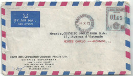 Ema Universal - Lettre De Madras Pour Monaco - Briefe U. Dokumente