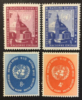 1958 - United Nations UNO UN ONU - UN Symbol And Assembly Buildings -  Unused - Unused Stamps