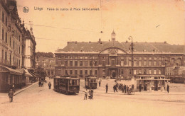 BELGIQUE - Liège - Palais  De Justice Et Place Saint Lambert - Animé - Carte Postale Ancienne - Liège