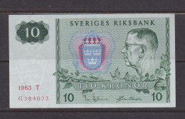 SWEDEN - 1963 10 Kronor XF Banknote As Scans - Sweden