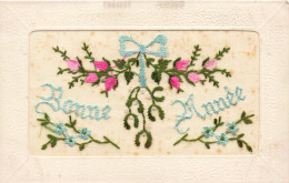 FÊTES ET VOEUX - Nouvel An - Broderie - Colorisé - Carte Postale Ancienne - New Year