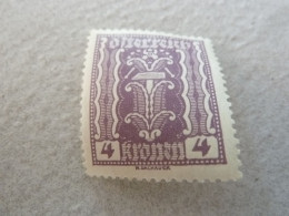 Osterreich - Symbole - Val 4 Kronen - Lilas - Neuf - Année 1918 - - Steuermarken