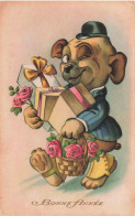 FÊTES ET VOEUX - Nouvel An - Un Chien Ramenant Des Cadeaux - Colorisé - Carte Postale Ancienne - New Year