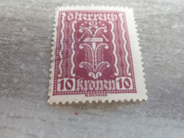 Osterreich - Symbole - Val 10 Kronen - Lilas Foncé - Oblitéré - Année 1918 - - Fiscales