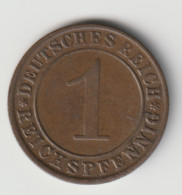 DEUTSCHES REICH 1933 F: 1 Reichspfennig, KM 37 - 1 Reichspfennig