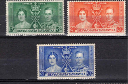 Kenya Uganda Tanganika, 1937, Coronation Set, MLH - Kenya, Uganda & Tanganyika