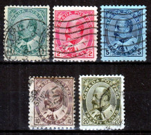 ⁕ CANADA 1903 - 1904 ⁕ KEVII 1c. 2c. 5c. 10c. 20 C. ⁕ 5v Used - Unchecked, Scan - Usados