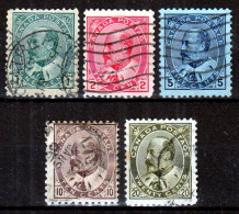 Action !! SALE !! 50 % OFF !! ⁕ CANADA 1903 - 1904 ⁕ KEVII 1c. 2c. 5c. 10c. 20 C. ⁕ 5v Used - Unchecked, Scan - Used Stamps