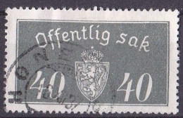 Norwegen Dienst Marke Von 1933 O/used (A3-40) - Oficiales