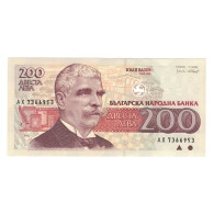 Billet, Bulgarie, 200 Leva, 1992, KM:103a, SPL - Bulgarie