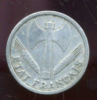 FRANCE 2  Francs BAZOR 1943 B  ( 690 ) E - 2 Francs