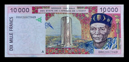 # # # Banknote Elfenbeinküste (Cote Ivory) 10.000 Francs # # # - Costa D'Avorio