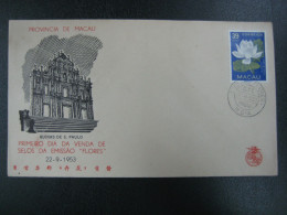 Macau Macao 1953 Indigenous Flowers 39 Avos Stamps FDC - FDC