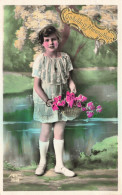 ENFANTS - Portrait - Gelukkig Nieuwjaar - Colorisé - Carte Postale Ancienne - Portraits