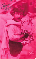 ENFANTS - Portrait - Bonne Année - Colorisé - Carte Postale Ancienne - Retratos