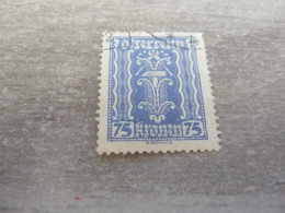 Osterreich - Symbole - Val 75 Kronen - Bleu Clair - Oblitéré - Année 1918 - - Revenue Stamps