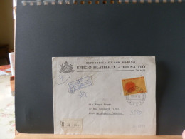 90/589Y LETTRE RECOMM SAN MARINO 1973 POUR LA BELG.  CEPT - Lettres & Documents