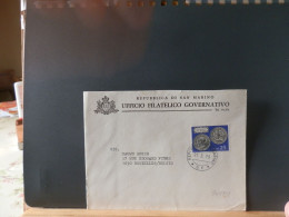 90/590Y LETTRE RECOMM SAN MARINO 1973 POUR LA BELG. - Brieven En Documenten