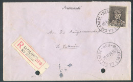 CANTONS De L'EST -   2Fr50 KEPI  Obl. Sc LA CALAMINE NEU-MORESNET Sur Lettre Recommandée Du 10.11.34 Vers La Calamine - - 1931-1934 Quepis