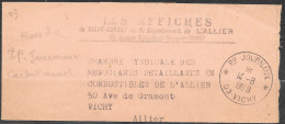Cachet Manuel A7 *PP Journaux* 03 Vichy I4-8 I969 Sur Bande De Journal - Briefe U. Dokumente