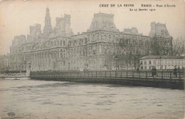 FRANCE - Paris - Crue De La Seine - Pont D'Arcole - Carte Postale Ancienne - Puentes