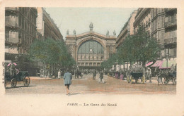 FRANCE - Paris - La Gare Du Nord - Colorisé - Carte Postale Ancienne - Metropolitana, Stazioni
