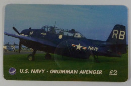 UK - Great Britain - Prepaid - US NAVY - GRUMMAN AVENGER - £2 - International Calling Card - Otros & Sin Clasificación