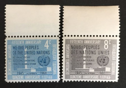 1959 - United Nations UNO UN ONU -  UN 15th Anniversary ( We The People) -  Unused - Ongebruikt