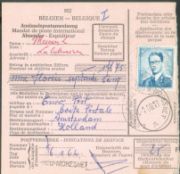 CANTONS De L'EST -  Baudouin Lunettes 4Fr.. Obl. Sc LA CALAMINE NEU-MORESNET  sur Mandat De Poste International Du 6-1-1 - 1953-1972 Brillen