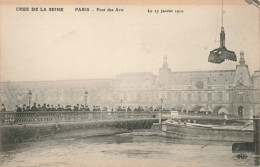 FRANCE - Paris - Ponts Des Arts - Animé - Carte Postale Ancienne - Inondations De 1910